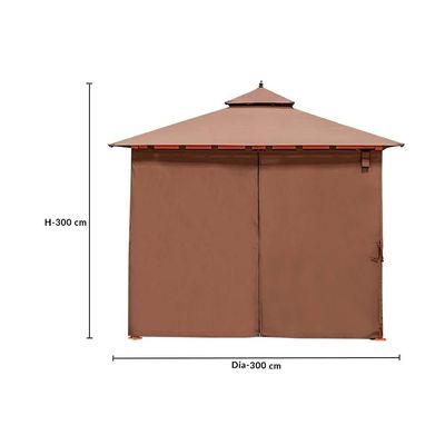 Forestory Gazebo with Curtains and Mosquito Nets -  3x3 M