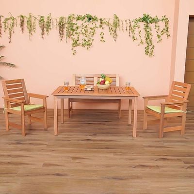 Marcello 1 + 6-Seater Outdoor Dining Set with Cushions - Brown - With 2-Year Warranty