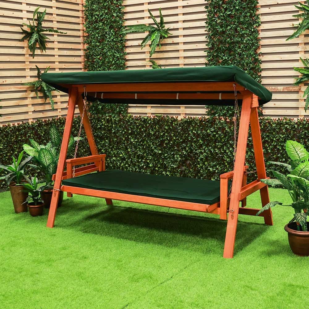 Outside swing outlet bench