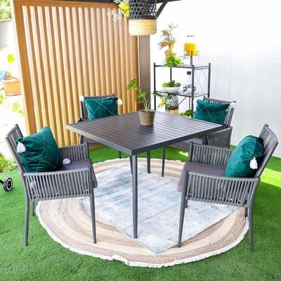 Delight 4-Seater Outdoor Dining Set - Grey