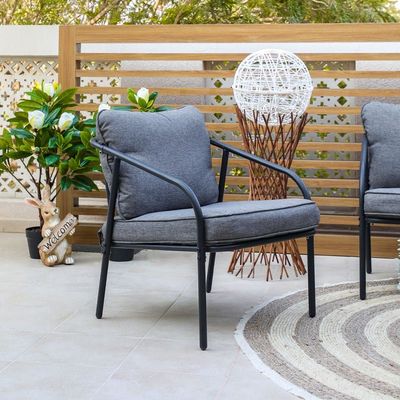 Lazio 4-Seater Outdoor Sofa Set - Grey