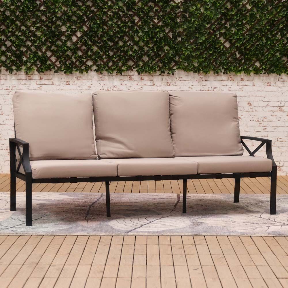 Metal deals patio sofa