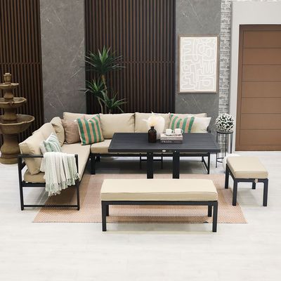 Arial 9-Seater Outdoor Sofa cum Dining Set