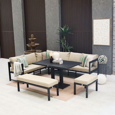 Arial 9-Seater Outdoor Sofa cum Dining Set