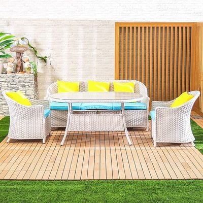 Venus 5-Seater Outdoor Sofa Set - White 