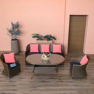 Venus 5-Seater Outdoor Sofa Set - Brown