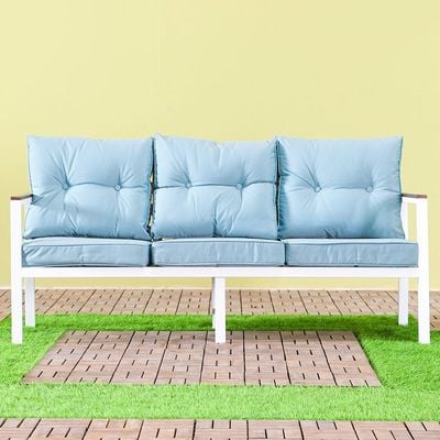 New Almaaz 9-Seater Outdoor Sofa cum Dining Set - Blue - With 2-Year Warranty