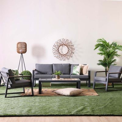 Roma 5-Seater Outdoor Sofa Set - Grey - With  2-Year Warranty