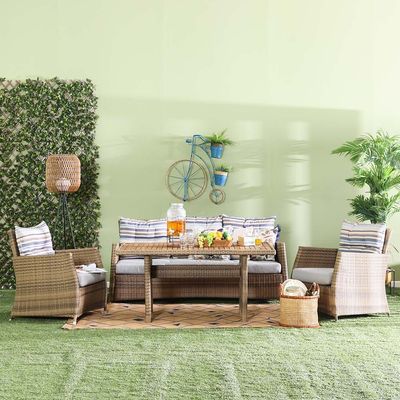 Cove 5-Seater Outdoor Sofa Set - Brown