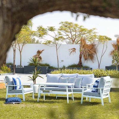 Imperial 7-Seater Outdoor Sofa Cum Dining Set - Grey - With 2-Year Warranty
