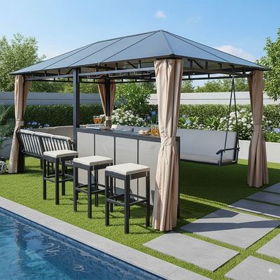 Romero All-in-one Gazebo - Brown 