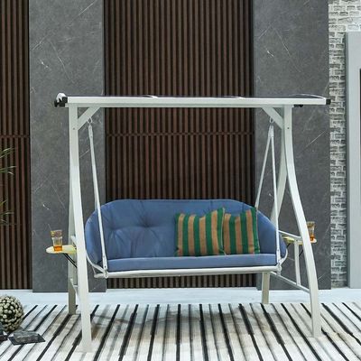 Elegance 3-Seater Swing with Canopy - Blue 