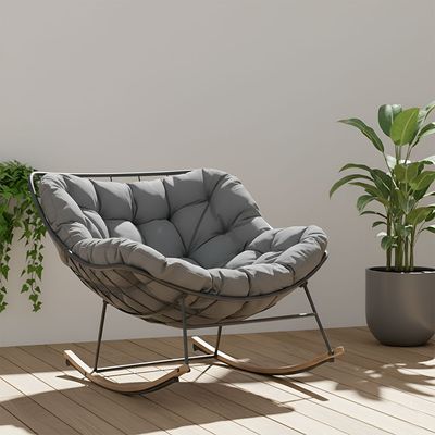 Emily Rocking Chair - Grey