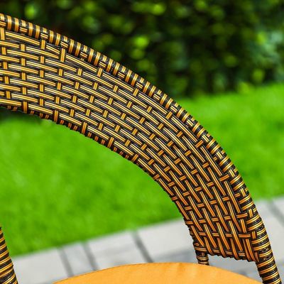 Eden 1 + 2-Seater Rattan Balcony Set - Brown