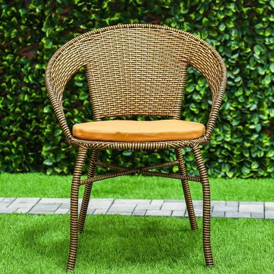 Eden 1 + 2-Seater Rattan Balcony Set - Brown