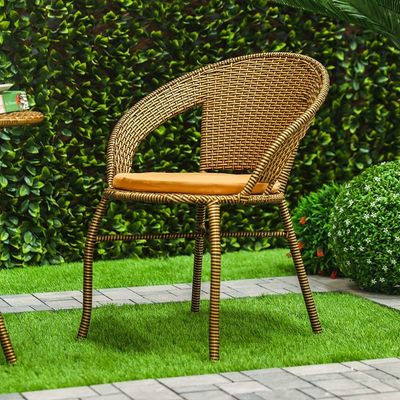 Eden 1 + 2-Seater Rattan Balcony Set - Brown