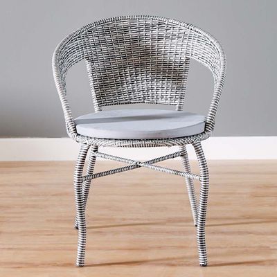 Eden 1 + 2-Seater Round Balcony Set - Grey 