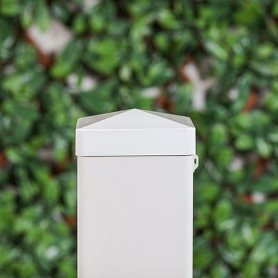 Pvc Pole With Cap - White