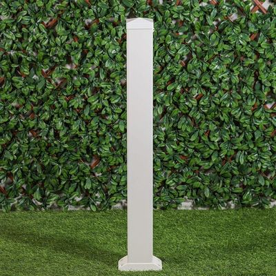 Pvc Pole With Cap - White