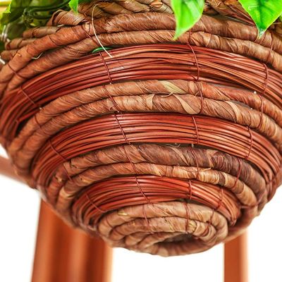 Rattan Hanging Basket With Plants -Lv-Ty049