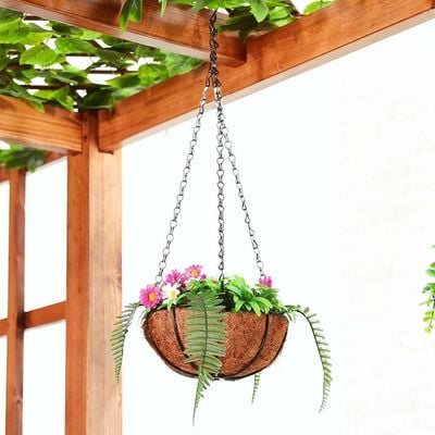 Rattan Hanging Basket With Platns -Lv-Dl023