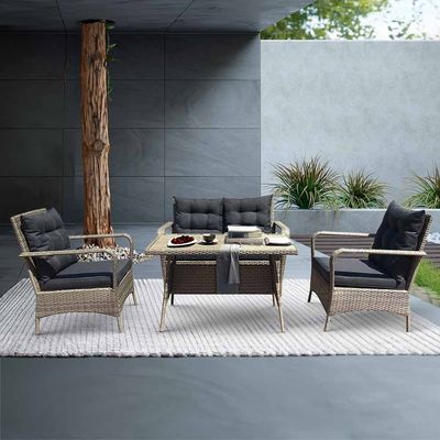 Rosa 4-Seater Outdoor Sofa Set - Grey 