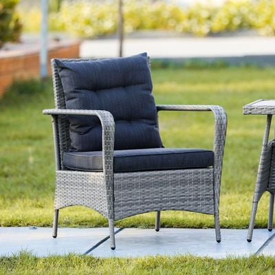 Rosa 1 + 2-Seater Balcony Set - Grey