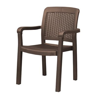 Alya Plastic Chair - Dark Brown