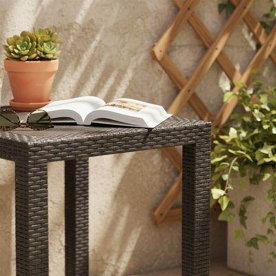 Arena Plastic Square Rattan Table