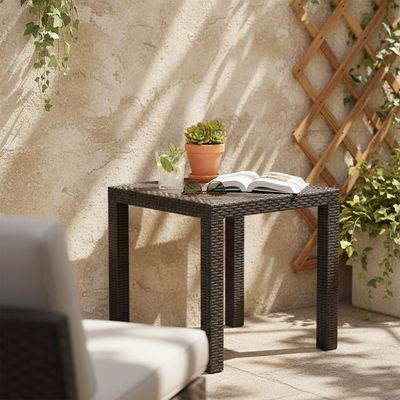 Arena Plastic Square Rattan Table