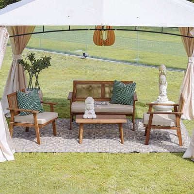 Havana 4-Seater Outdoor Sofa Set-Brown