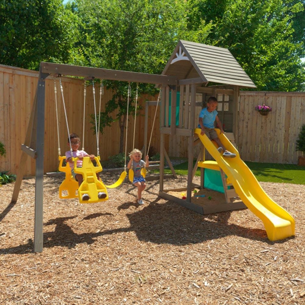 Buy Kidkraft Hampton Wooden Swing Set / Playset Online | Danube Home UAE