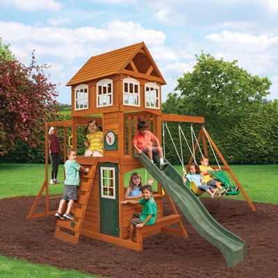 Shop Kidkraft Cranbrook Wooden Swing Set Playset Online Danube Home Bahrain