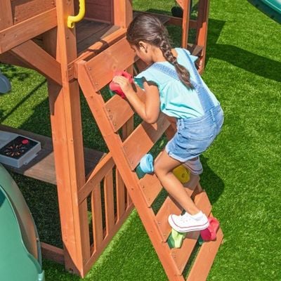 Kidkraft Boulder Bluff 2-in-1 Wooden Swing Set