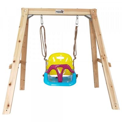 Growing Giraffe Wooden Swing Set