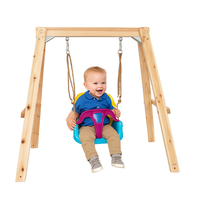 Growing Giraffe Wooden Swing Set