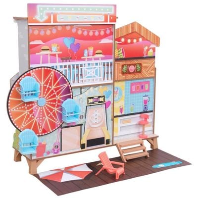 Kidkraft Ferris Wheel Fun Beach House Dollhouse With Ez Kraft Assembly