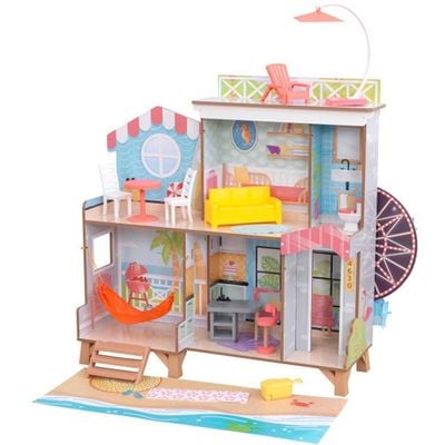 Kidkraft Ferris Wheel Fun Beach House Dollhouse With Ez Kraft Assembly