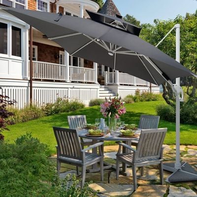 Solarium Solar LED Umbrella - Grey