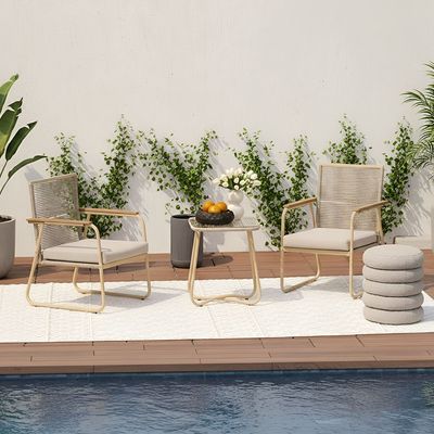 Aliza 1 + 2-Seater Balcony Set - Beige