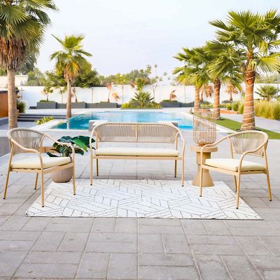 Aliza 4-Seater Outdoor Sofa Set - Beige