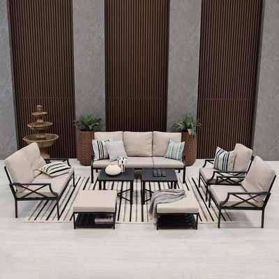 Torino 9-Seater Sofa Set-Grey