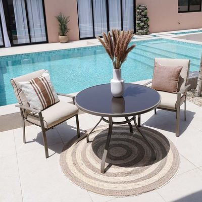 Lagoon 1 + 4-seater Dining Set - Brown/Champagne