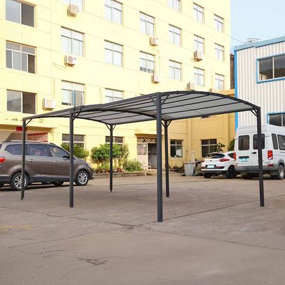 Metal Gazebo With Sliding Roof - Grey