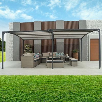 Sliding Metal Gazebo - Grey