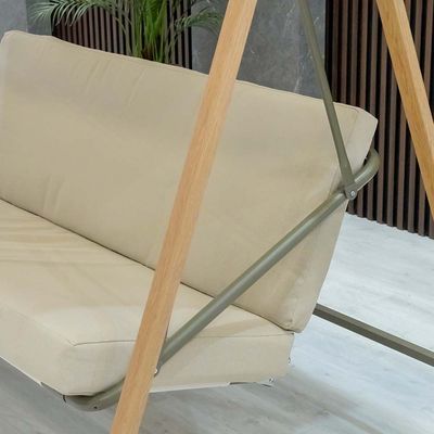 كاميلا أرجوحة فولاذية مع مظلة - بيج