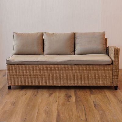 Albany 8-Seater Outdoor Corner Sofa Set - Brown 