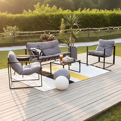 Terry 4-Seater Outdoor Sofa Set - Grey