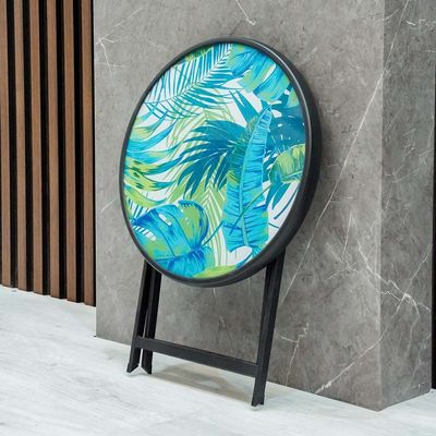 Flora Side Table - Green/Black