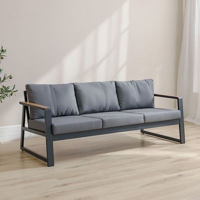 Roma 3-Seater Outdoor Sofa- Dark Grey - With 2-Year Warranty